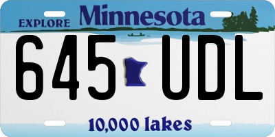 MN license plate 645UDL