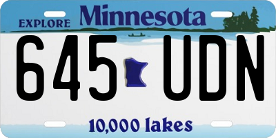 MN license plate 645UDN