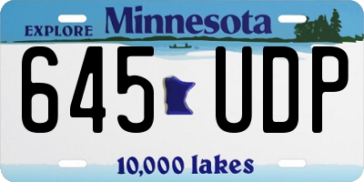 MN license plate 645UDP