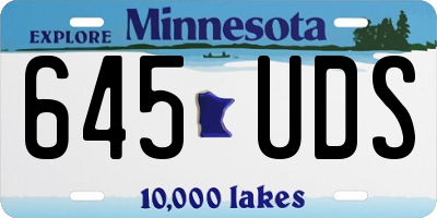 MN license plate 645UDS