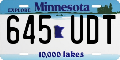 MN license plate 645UDT