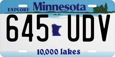 MN license plate 645UDV