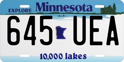 MN license plate 645UEA