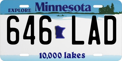 MN license plate 646LAD