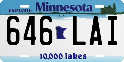 MN license plate 646LAI