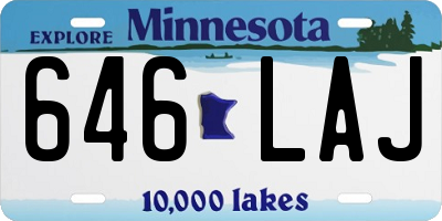 MN license plate 646LAJ