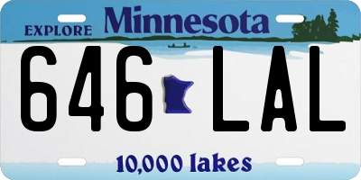 MN license plate 646LAL