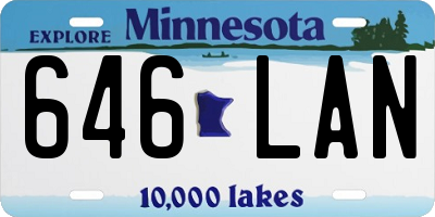 MN license plate 646LAN