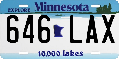 MN license plate 646LAX