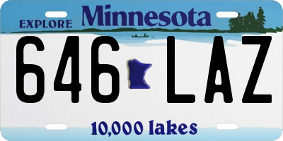 MN license plate 646LAZ