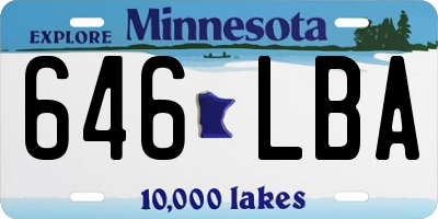MN license plate 646LBA