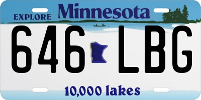 MN license plate 646LBG