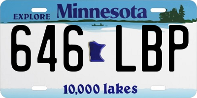 MN license plate 646LBP