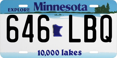 MN license plate 646LBQ