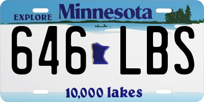 MN license plate 646LBS
