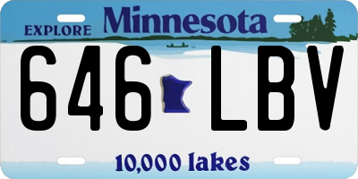 MN license plate 646LBV