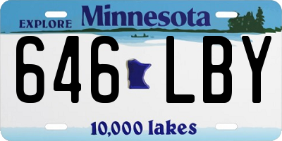 MN license plate 646LBY