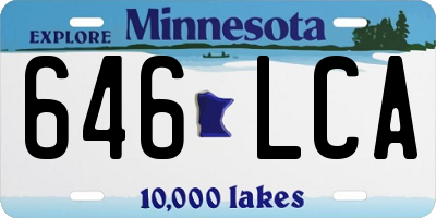 MN license plate 646LCA