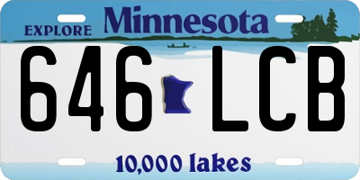 MN license plate 646LCB