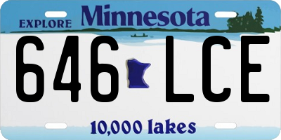 MN license plate 646LCE