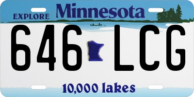 MN license plate 646LCG