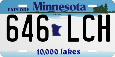 MN license plate 646LCH