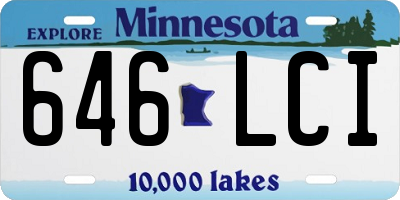 MN license plate 646LCI