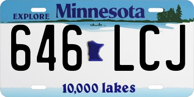 MN license plate 646LCJ