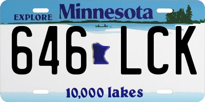 MN license plate 646LCK