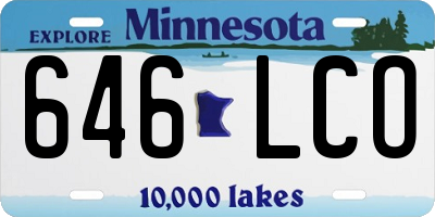 MN license plate 646LCO