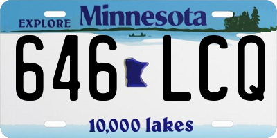 MN license plate 646LCQ
