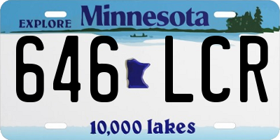MN license plate 646LCR