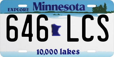 MN license plate 646LCS