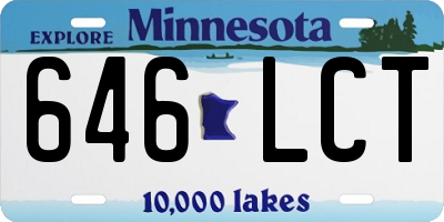 MN license plate 646LCT
