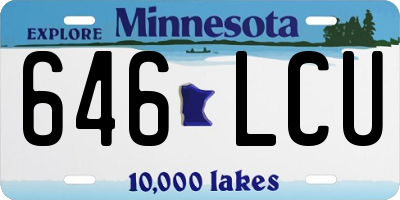 MN license plate 646LCU