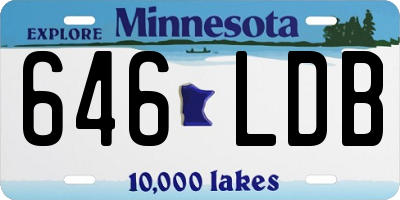 MN license plate 646LDB