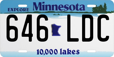MN license plate 646LDC