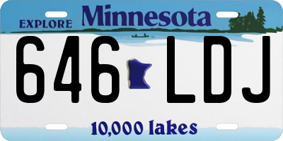 MN license plate 646LDJ