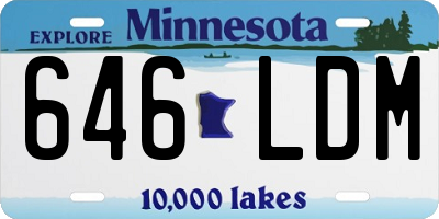 MN license plate 646LDM