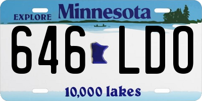 MN license plate 646LDO