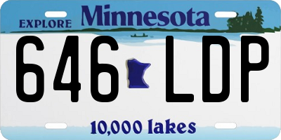 MN license plate 646LDP