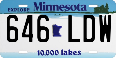 MN license plate 646LDW