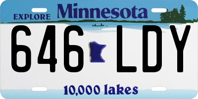 MN license plate 646LDY