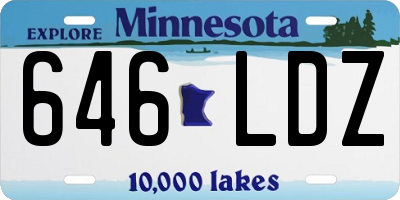 MN license plate 646LDZ