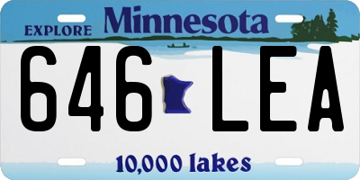 MN license plate 646LEA