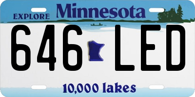 MN license plate 646LED