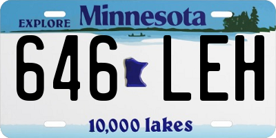 MN license plate 646LEH