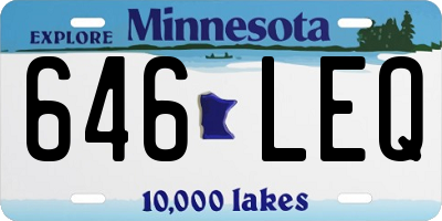MN license plate 646LEQ