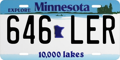 MN license plate 646LER