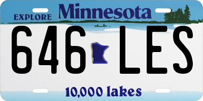 MN license plate 646LES